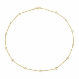 Scattered Diamond Necklace - Yellow Gold