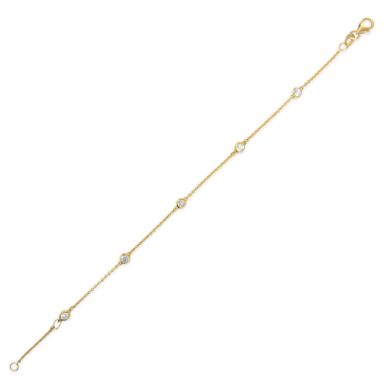 Scattered Diamond Bracelets - Yellow Gold - Image 2