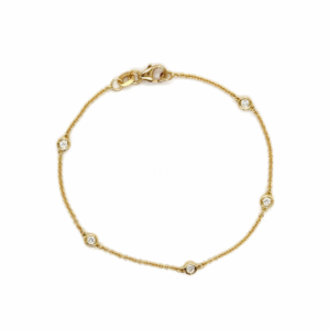 Scattered Diamond Bracelet - Yellow Gold