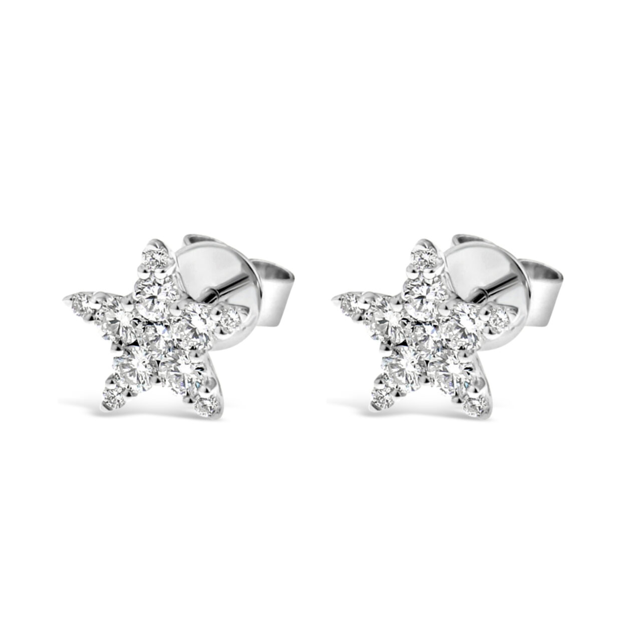 Diamond Star Stud Earrings