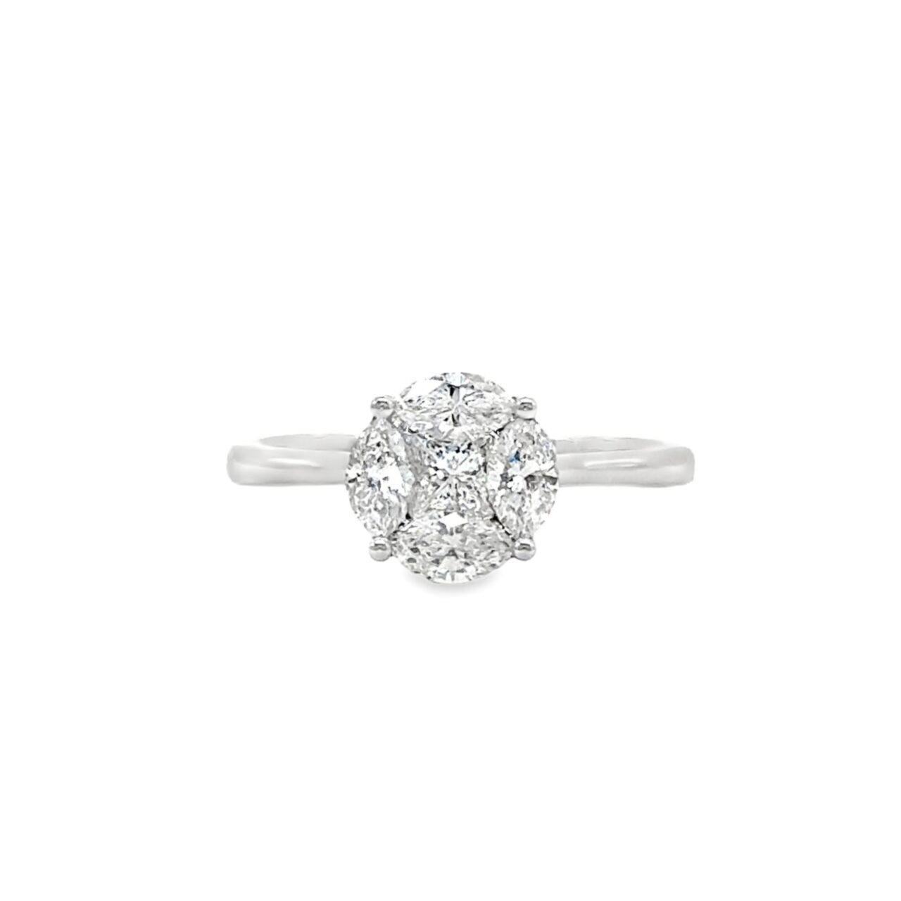 Fancy Cluster Diamond Ring