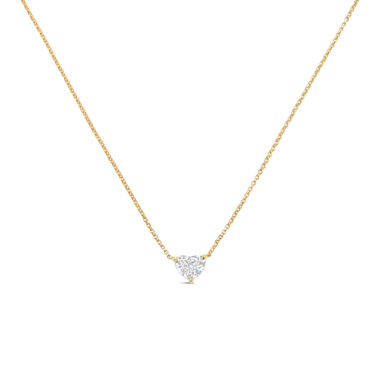 Heart Shaped Diamond Necklace