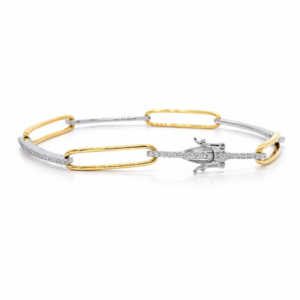 Diamond Elongated Link Bracelet