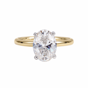 Oval Diamond Solitaire Ring