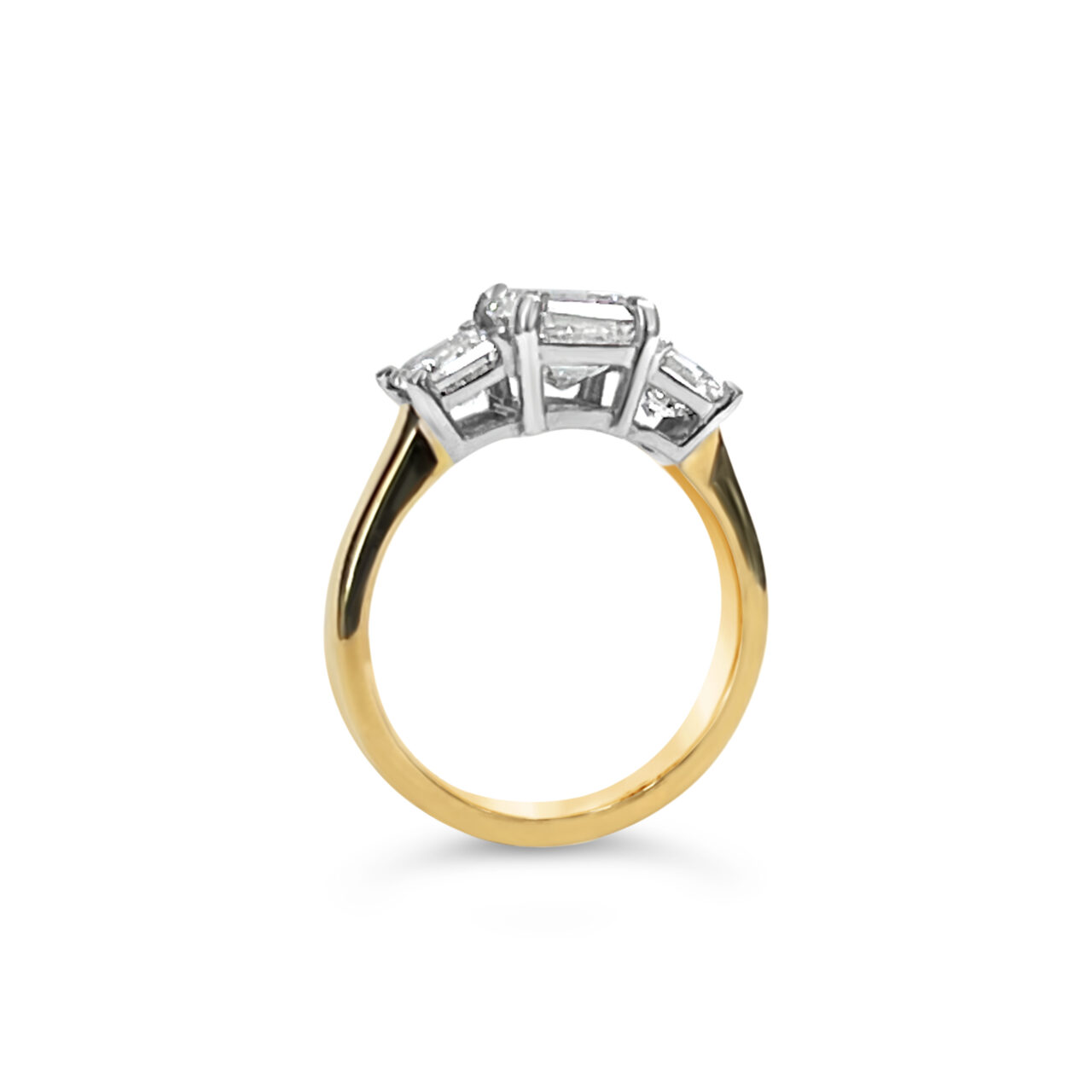 Asscher Cut Diamond Trilogy Ring - Image 2