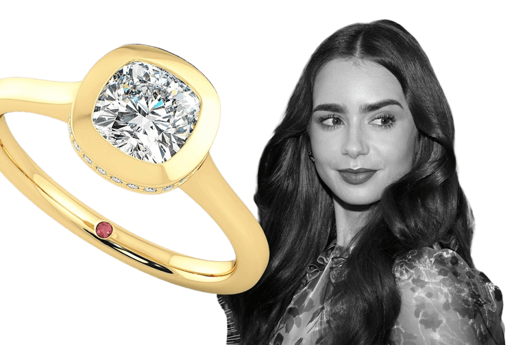 lily collins's engagement ring