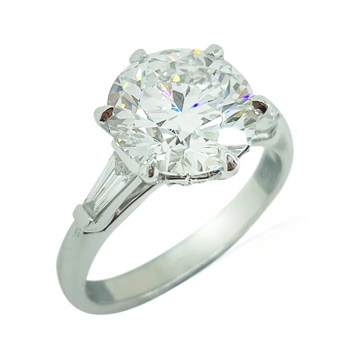platinum Claw Engagement Ring