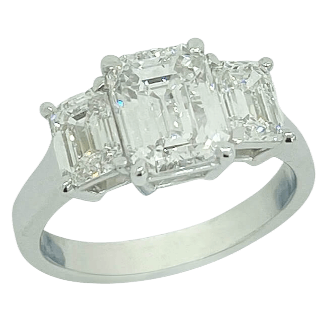 three stone engagement ring