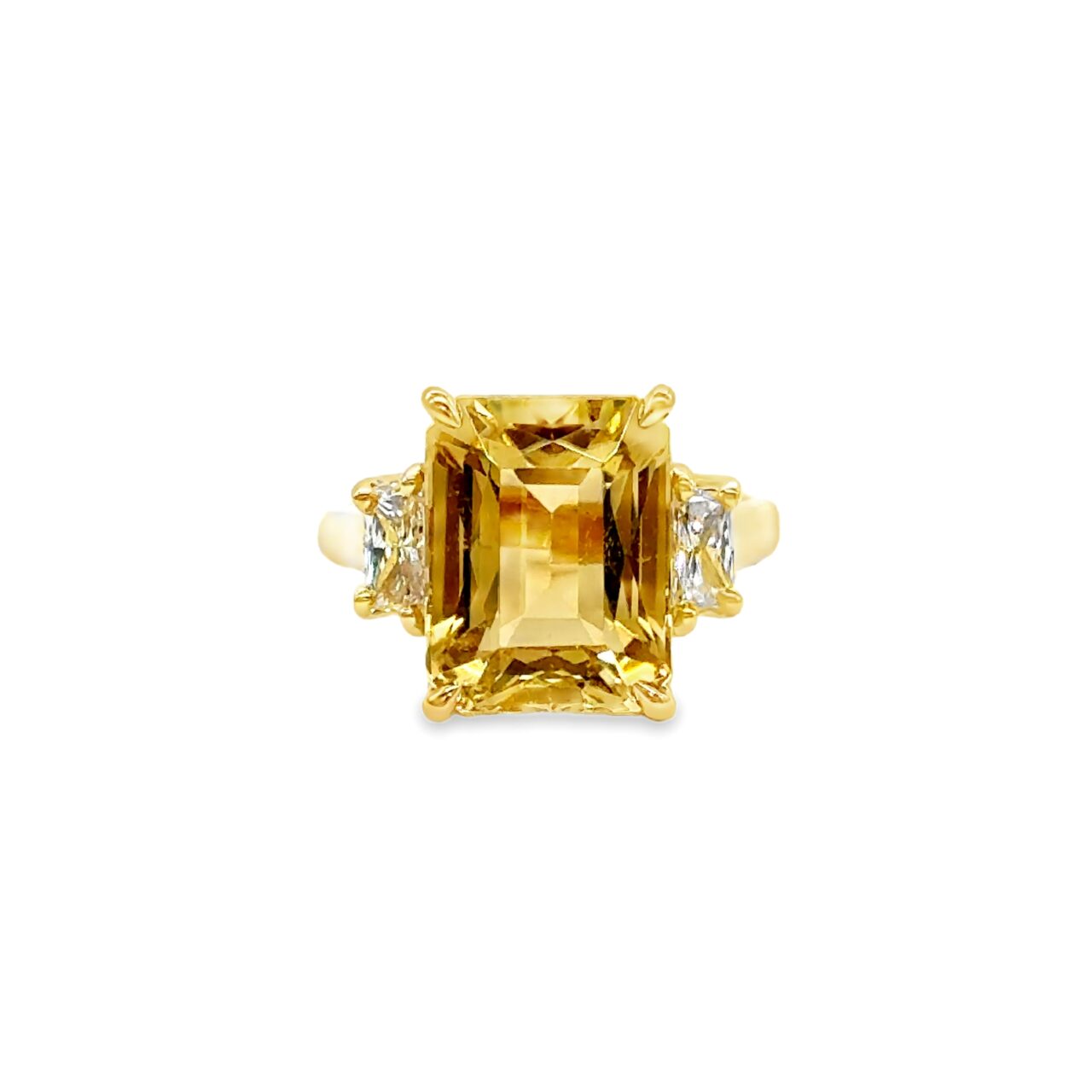 Heliodor & Diamond Cocktail Ring