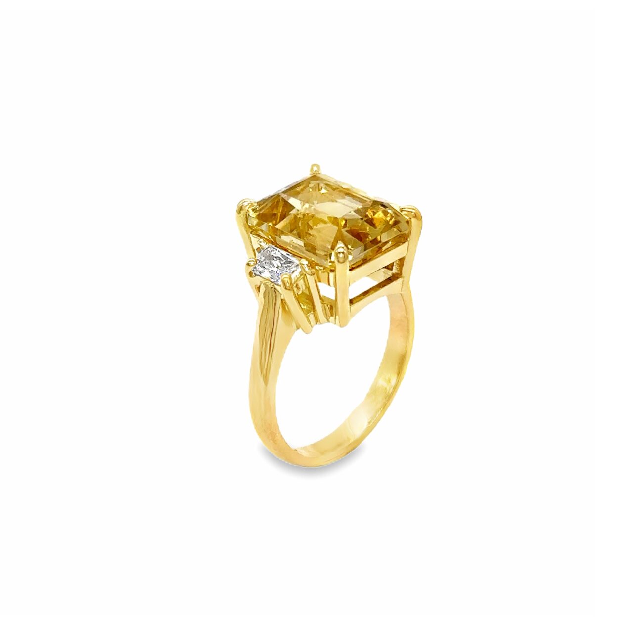 Heliodor & Diamond Cocktail Ring - Image 2