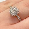 Princess Cut Diamond Halo Ring - Image 2