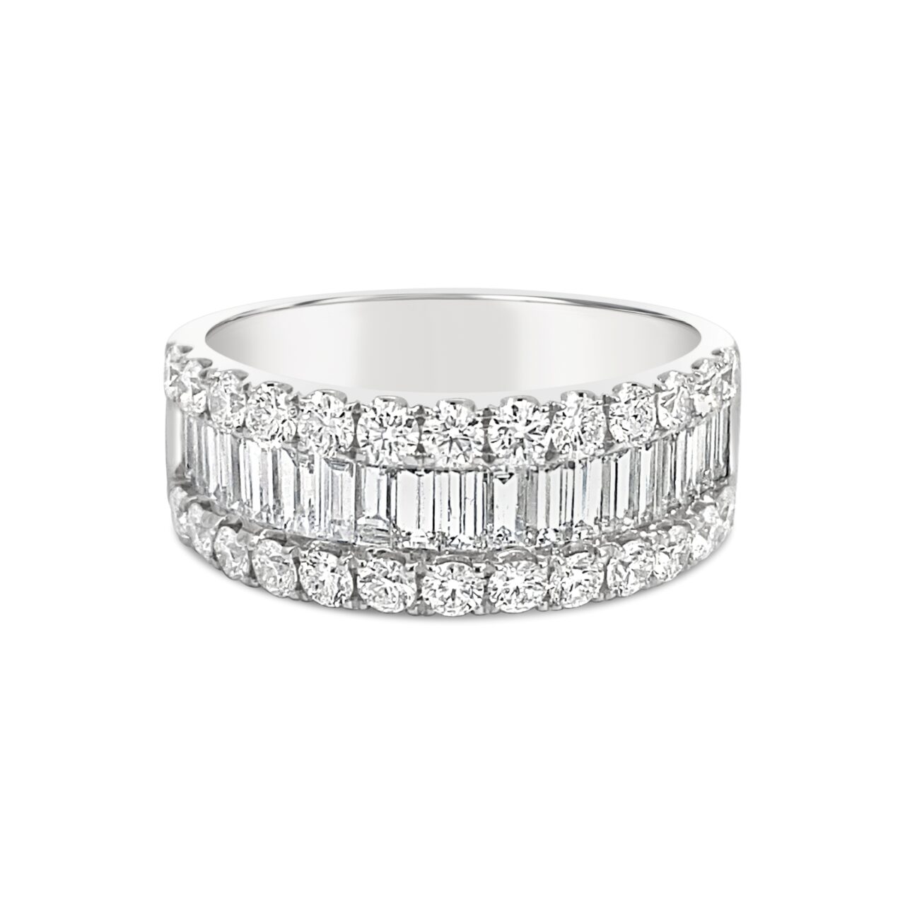 Baguette & Round Diamond Ring