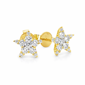 Diamond Star Stud Earrings