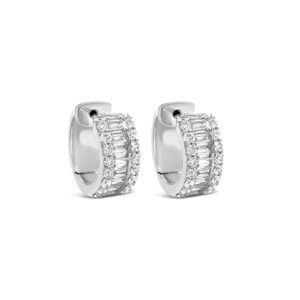Baguette & Round Diamond Earrings
