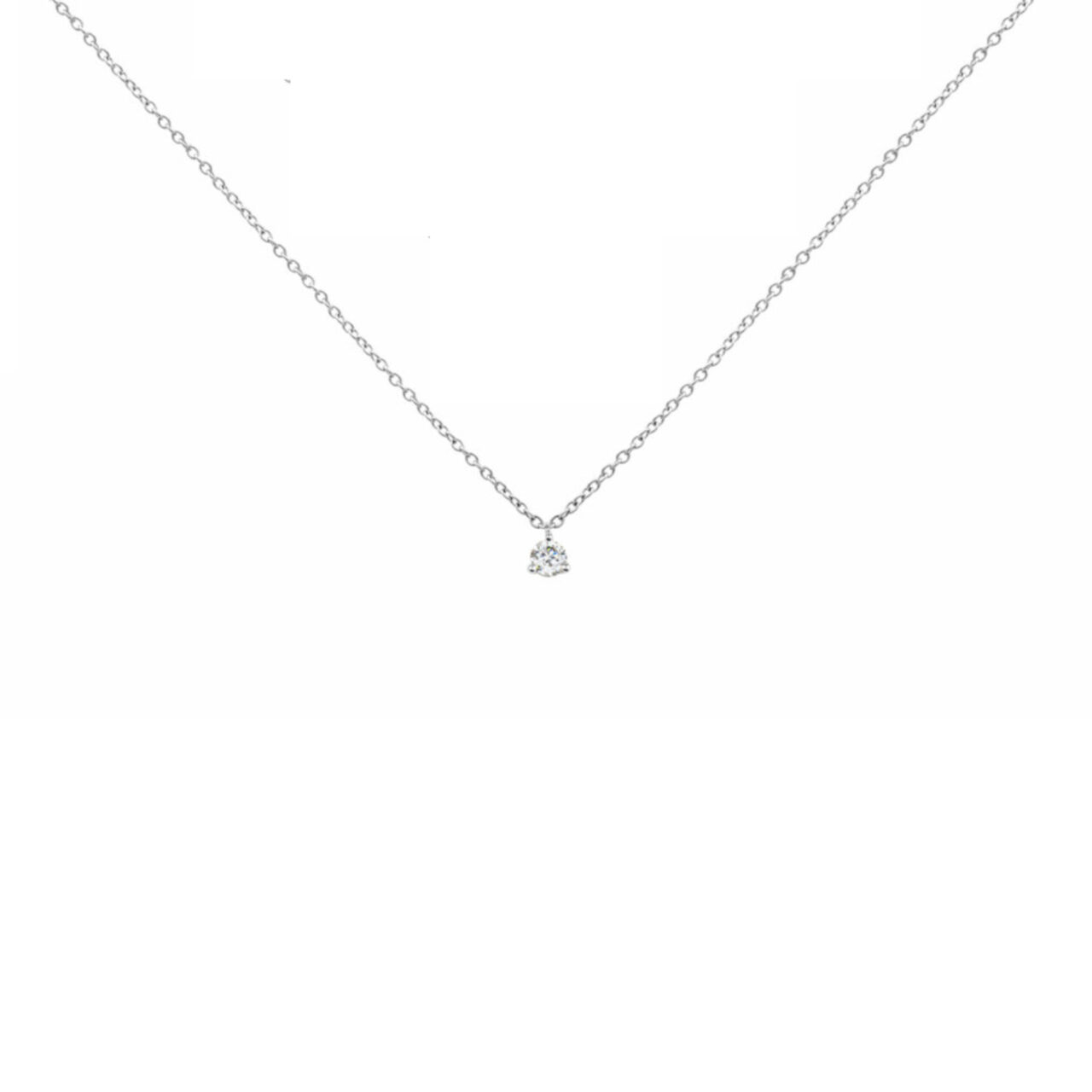 Small solitaire diamond pendant