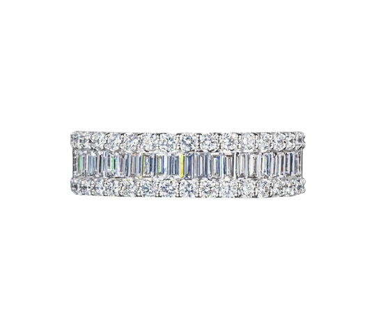 Baguette Cut Engagement Ring Inspired by Art Deco Style