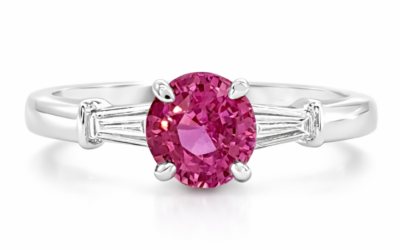 Pink Sapphire & Diamond Ring