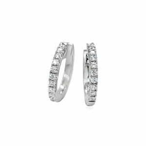White gold huggies, large