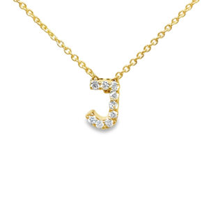 Diamond letter necklace