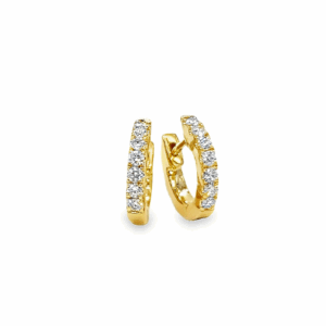 Gold Diamond Huggies