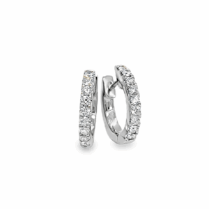 White gold huggie