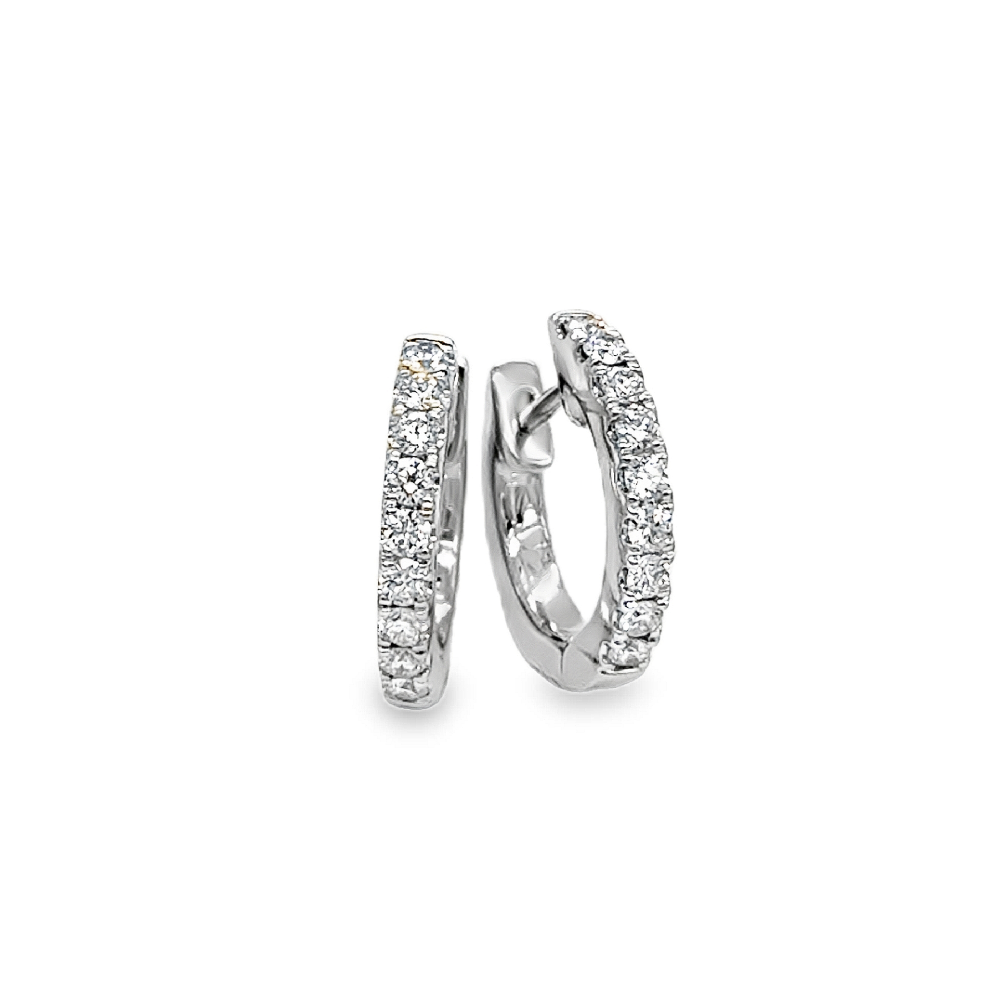 White gold huggie