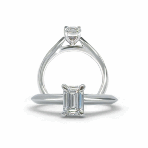 Emerald Cut Solitaire Diamond Ring