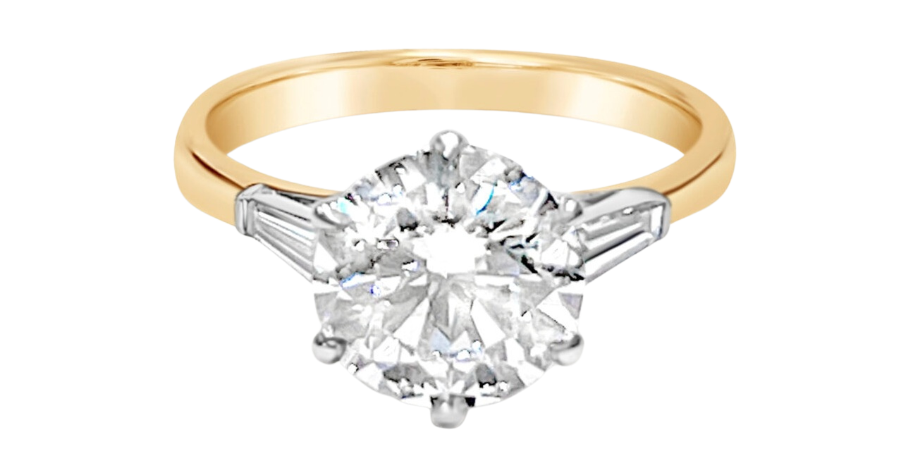 classic gold diamond ring