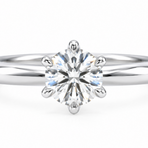 Six-claw Set Solitaire Diamond Ring