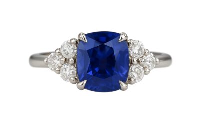 Sri Lankan Sapphire & Diamond Ring
