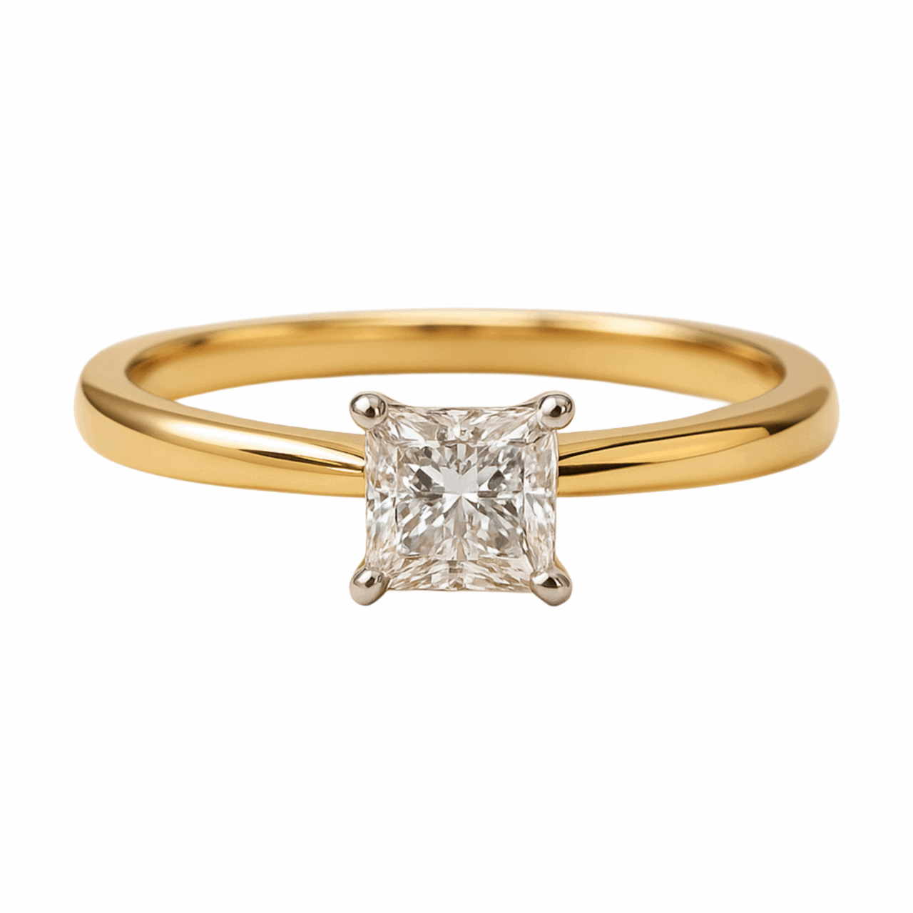 Princess Cut Solitaire Diamond Ring