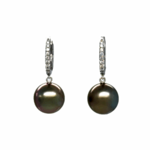 Diamond & South Sea Pearl Earrings