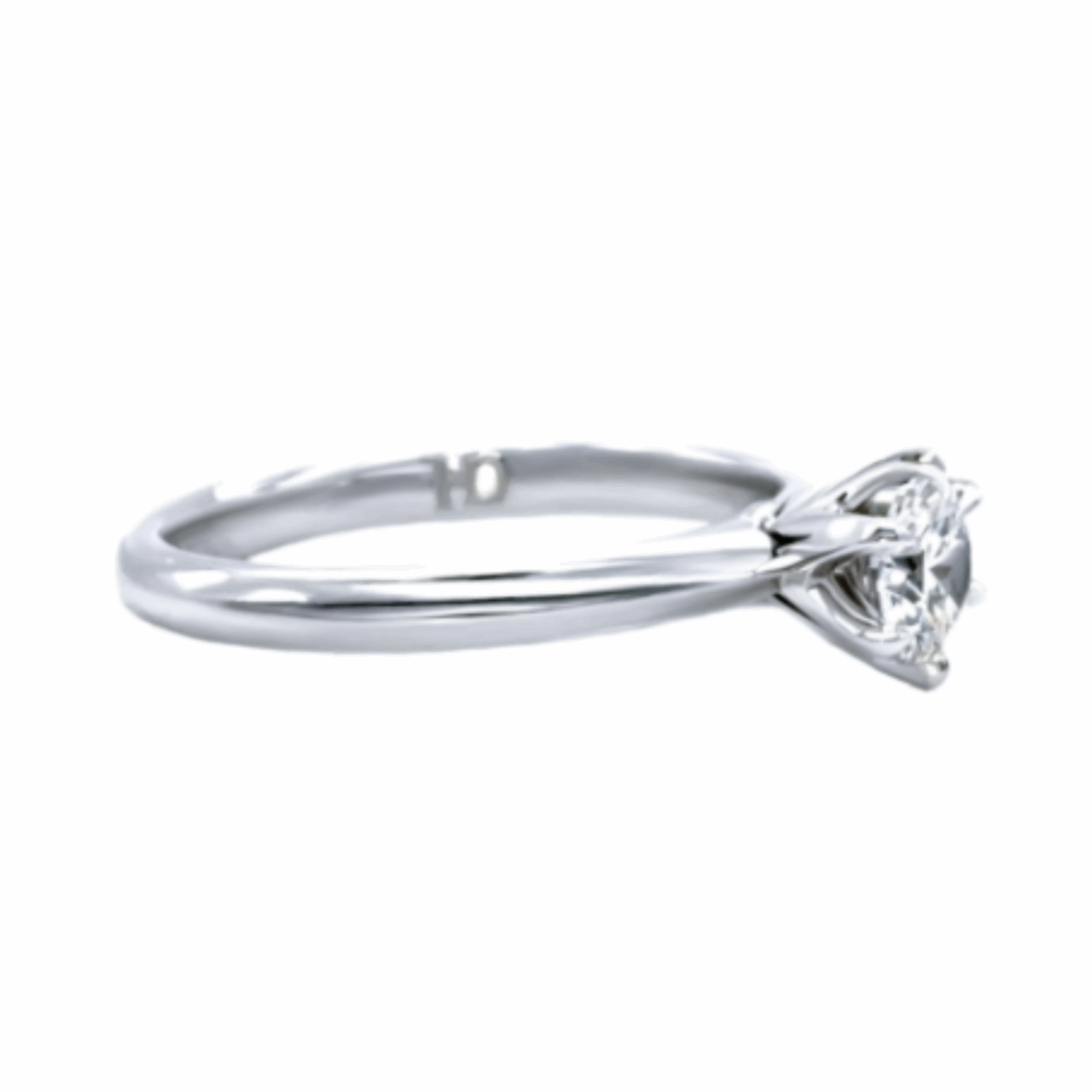 Six-claw Set Solitaire Diamond Ring - Image 2
