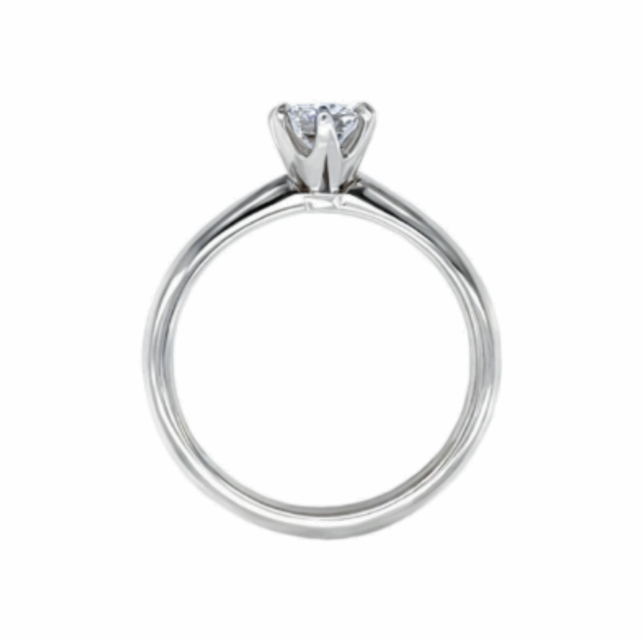 Six-claw Set Solitaire Diamond Ring - Image 3
