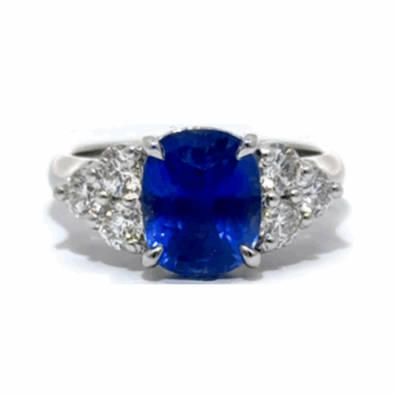 Sri Lankan Sapphire & Diamond Ring