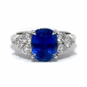 Sri Lankan Sapphire & Diamond Ring