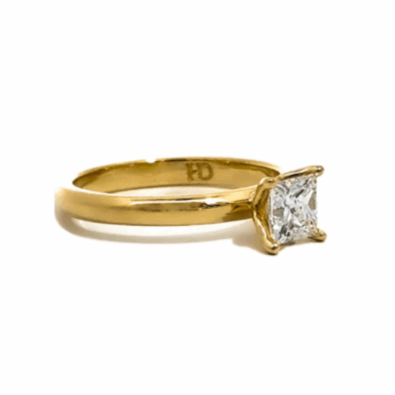 Princess Cut Solitaire Diamond Ring - Image 2