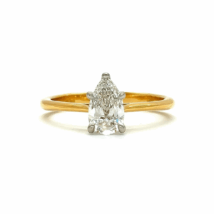 Pear Cut Diamond Solitaire Ring