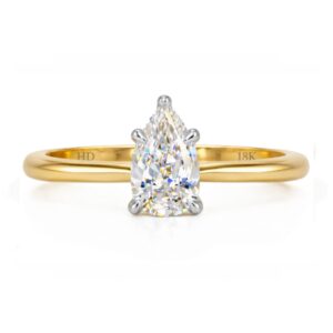 Pear Shape Diamond Solitaire Ring