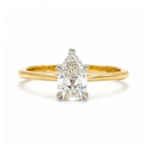 Pear Cut Diamond Solitaire Ring