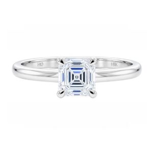 Asscher Solitaire Diamond Ring