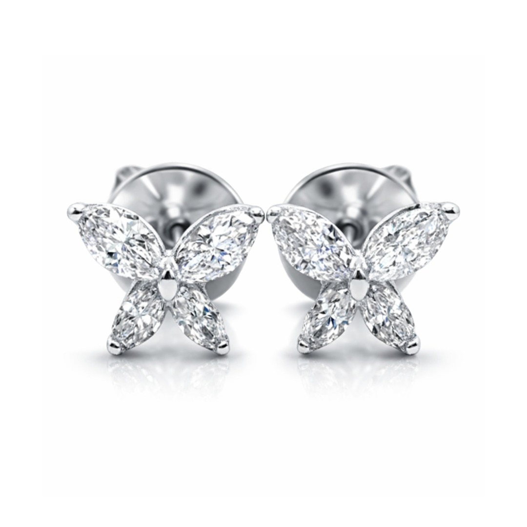 Diamond Butterfly Earrings