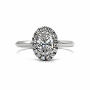 Oval Diamond Halo Ring