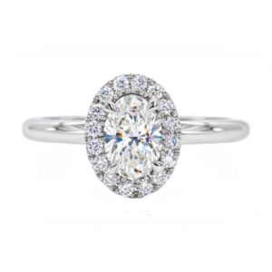 Oval Diamond Halo Ring