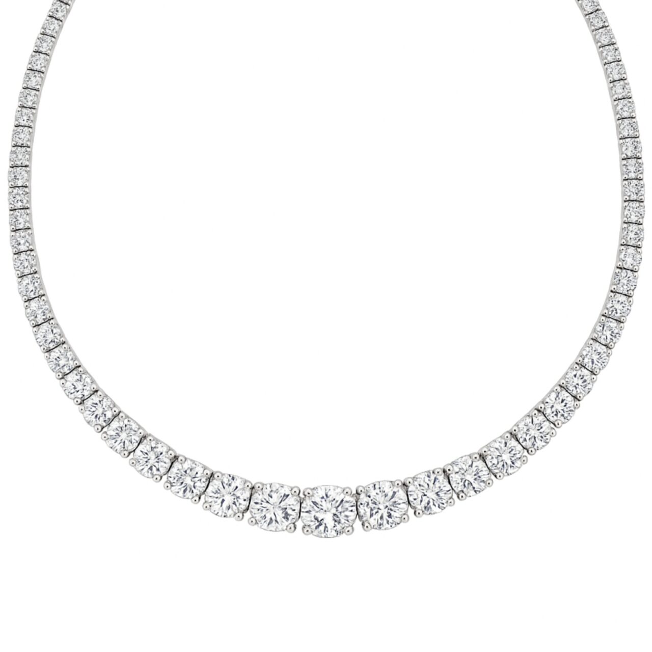 Graduating Diamond Tennis Necklace