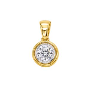 Double Bezel Diamond Pendant