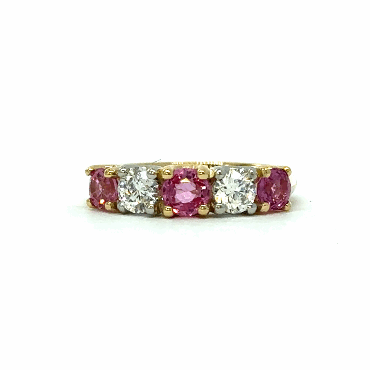 Pink Sapphire & Diamond Eternity Ring