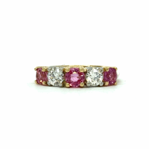 Pink Sapphire & Diamond Eternity Ring