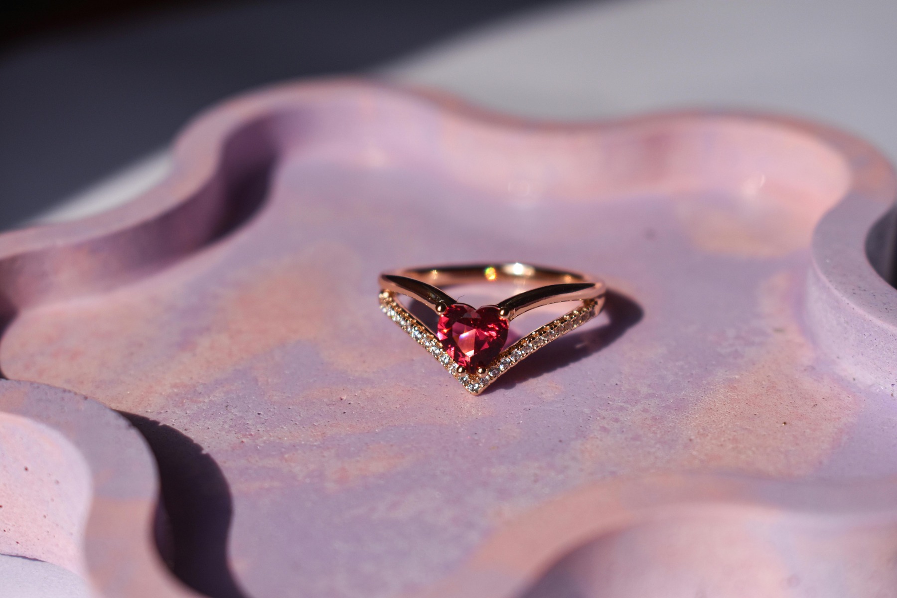 pink diamonds ring