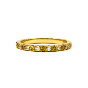 Yellow & White Diamond Band